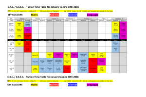 Web Page CXC Time Table